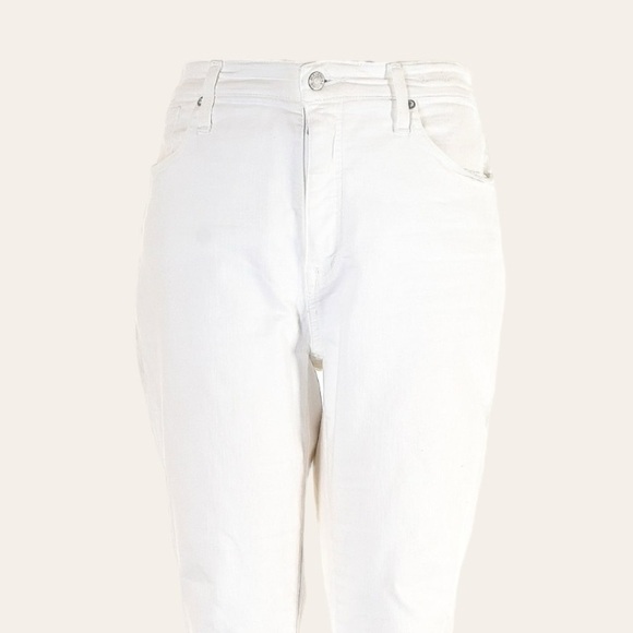 Madewell 9” High Rise Skinny Jeans White Plus Size 35T Tall Stretch Denim - Picture 4 of 9